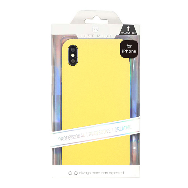 【iPhoneXS Max ケース】EXTRA SLIM SILICONE CASE (Yellow)サブ画像