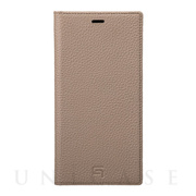 【iPhoneXS Max ケース】Shrunken-Calf Leather Book Case (Taupe)