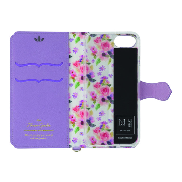 【iPhoneXS/X ケース】手帳型ケース Flower Garden (Lavender)サブ画像