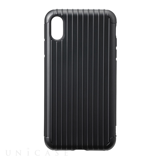 【iPhoneXS Max ケース】“Rib” Hybrid Shell case (Black)