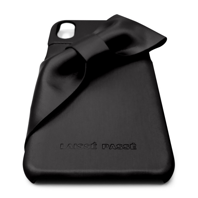 【iPhoneXR ケース】LAISSE PASSE 背面ケース ドレープリボン (BLACK)サブ画像