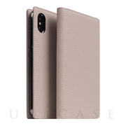 【iPhoneXS/X ケース】Full Grain Leather Case (Light Cream)