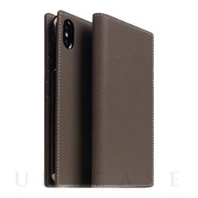 【iPhoneXS/X ケース】Full Grain Leather Case (Etoff Cream)