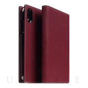 【iPhoneXR ケース】Full Grain Leather Case (Burgundy Rose)