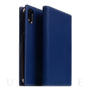 【iPhoneXR ケース】Full Grain Leather Case (Navy Blue)