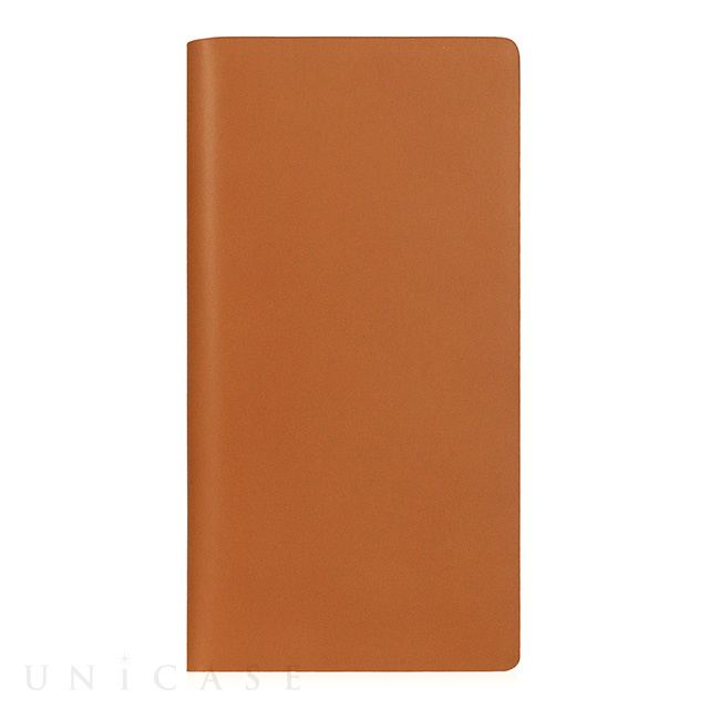 【iPhoneXS Max ケース】Calf Skin Leather Diary (キャメル)