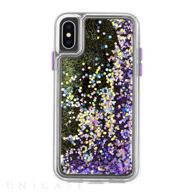 【iPhoneXS/X ケース】Waterfall (Purple Glow)