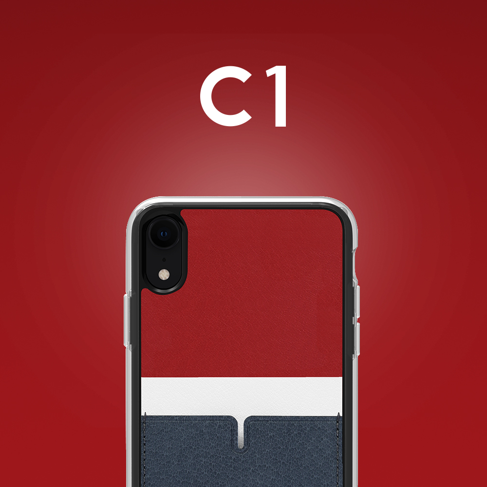【iPhoneXR ケース】C1 バックポケットケース (Dark Red)サブ画像