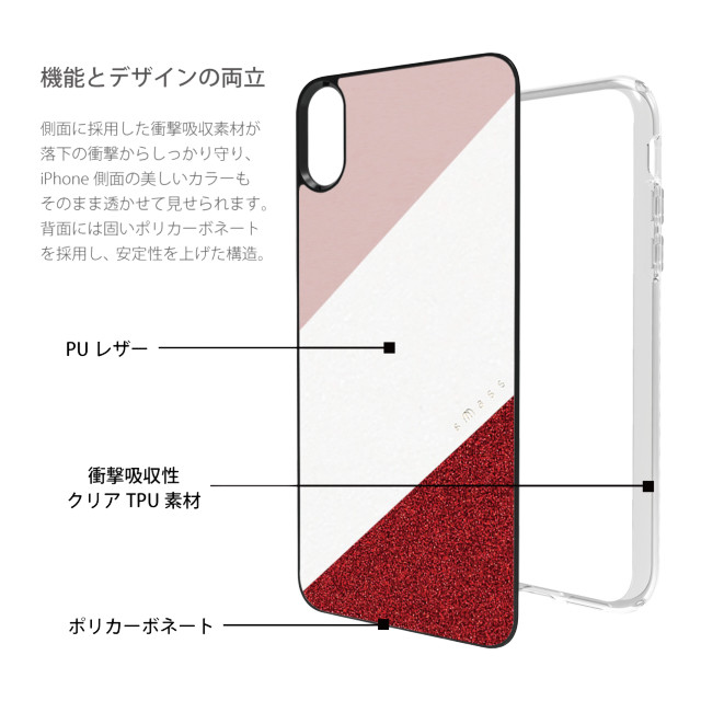 【iPhoneXR ケース】Frame デザインケース (Pink)サブ画像