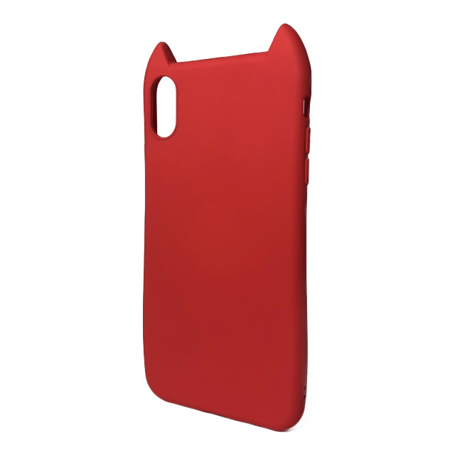 【iPhoneXS Max ケース】HANA 衝撃吸収TPU 猫耳デザインケース (RED)サブ画像