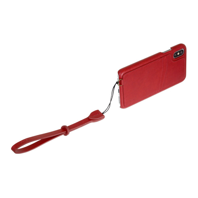 【iPhoneXS/X ケース】KOALA カードポケット付きiPhoneケース（ストラップ付き）Redサブ画像