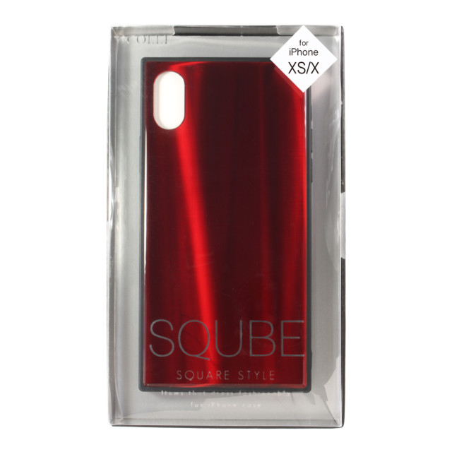 【iPhoneXS ケース】SQUBE AURORA CASE (レッド)サブ画像