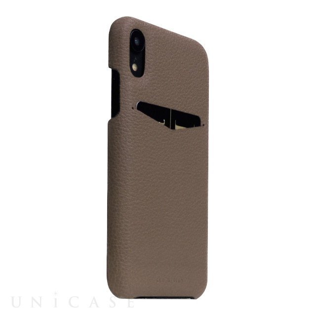 【iPhoneXR ケース】Full Grain Leather Back Case (Etoff Cream)