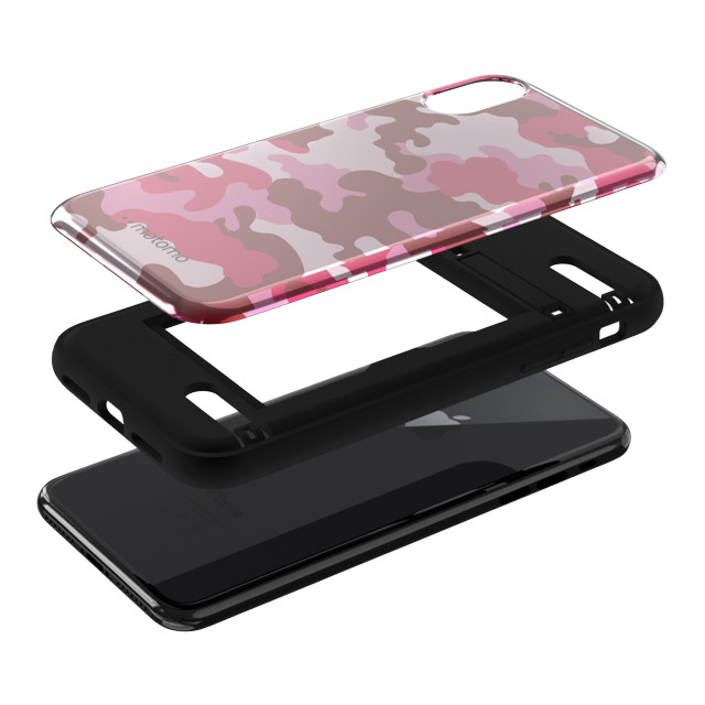 【iPhoneXR ケース】CAMO CARD FOLDING CASE (PINK)サブ画像