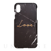【iPhoneXR ケース】Marble love Bar (ブラック)