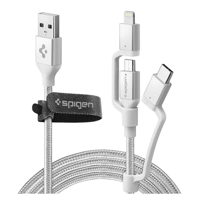 Essential C10i3 USB-C+Micro-B5-pin+USB Lightning to USB 2.0 Cable (Silver)goods_nameサブ画像