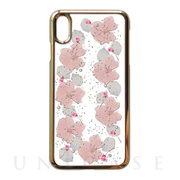 【iPhoneXS Max ケース】Pressed flower case (pale pink flowers)