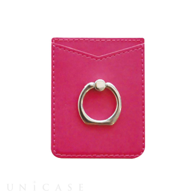 Card holder smartphone ring (Pink)