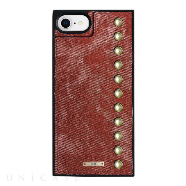 【iPhoneSE(第2世代)/8/7/6s/6 ケース】GYDA Square Mirror Case (Chemical wash bordeaux)