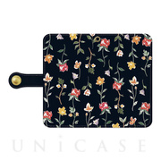 【マルチ スマホケース】COIN MOTIF CASE (Retro flowers_Navy)