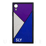 【iPhoneXR ケース】SLY 背面ガラスケース (ラメガラス_BLUE)