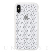【アウトレット】【iPhoneXS/X ケース】MONOCHROME CASE for iPhoneXS/X (Hexagon Line Black)
