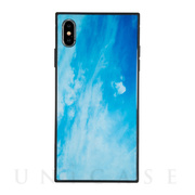 【iPhoneXS Max ケース】KWH スクエア型 ガラスケース (SKY)