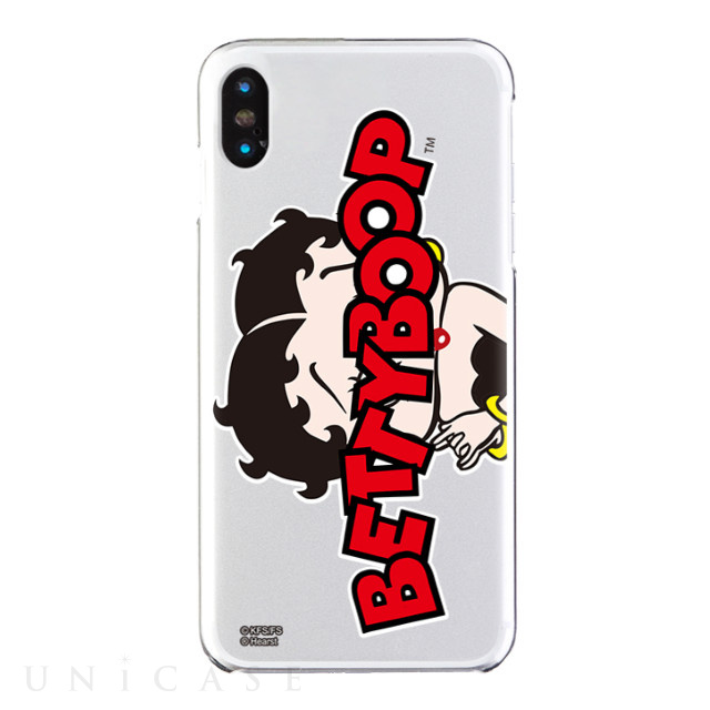 【iPhoneXS Max ケース】Betty Boop クリアケース (LOGO Red ＆ Black)