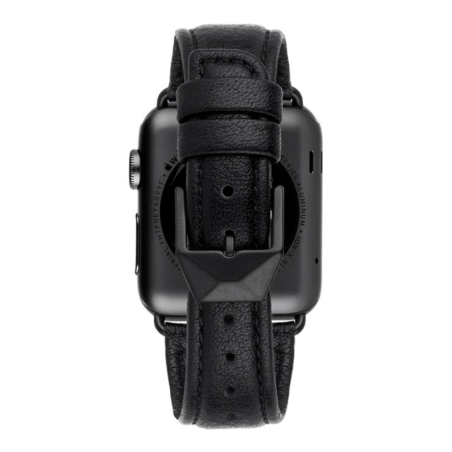 【Apple Watch バンド 41/40/38mm】Apple Watchband Black Pebbled Leather for Apple Watch SE(第2/1世代)/Series9/8/7/6/5/4/3/2/1サブ画像