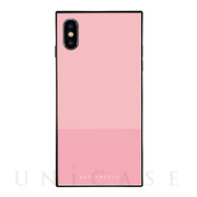 【iPhoneXS/X ケース】BI COLOR 背面型ガラスケース (PEACH)