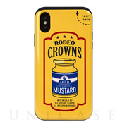 【iPhoneXS/X ケース】RODEO CROWNS カード収納型背面ケース (マスタード)