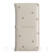 【iPhoneXS/X ケース】STAR EMBROIDERY (WHITE)