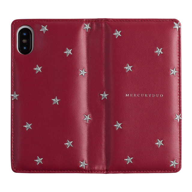 【iPhoneXS/X ケース】STAR EMBROIDERY (RED)サブ画像