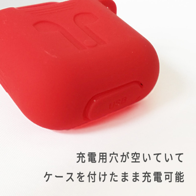 【AirPods(第2/1世代) ケース】Naked Silicone Case (White)サブ画像