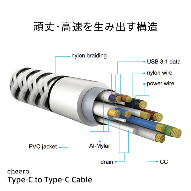 Type-C to Type-C Cable 100cmサブ画像