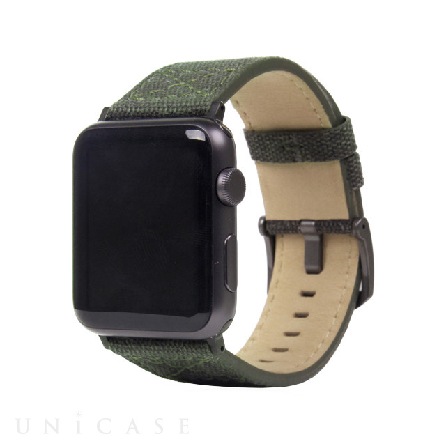 【Apple Watch バンド 44/42mm】Wax Canvas (カーキ) for Apple Watch Series4/3/2/1