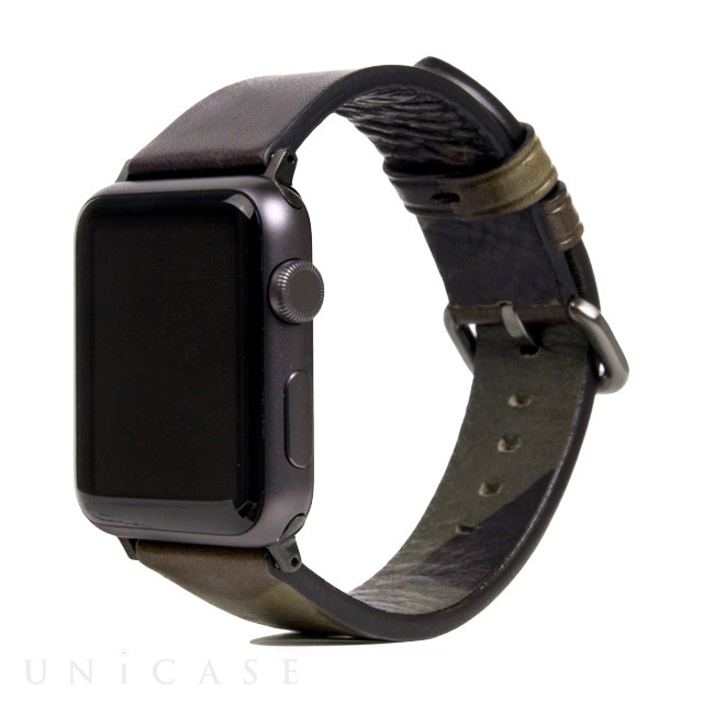 【Apple Watch バンド 44/42mm】Italian Camo Leather (カーキ) for Apple Watch Series4/3/2/1