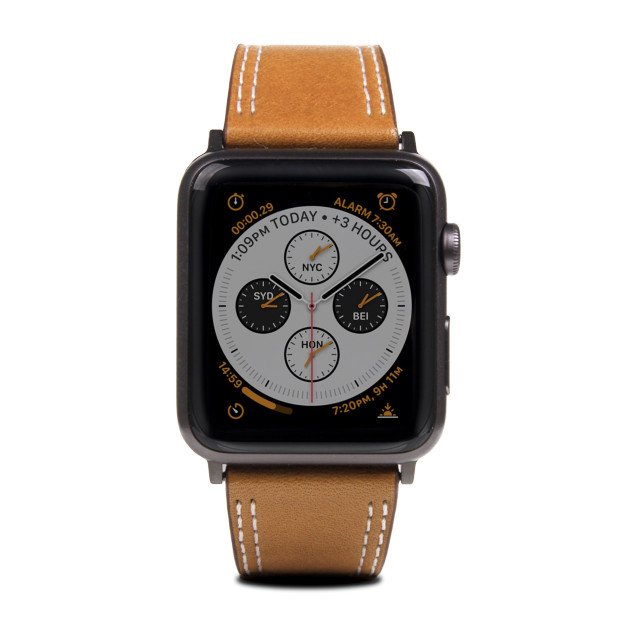 【Apple Watch バンド 44/42mm】Italian Temponata Leather (タン) for Apple Watch Series4/3/2/1サブ画像