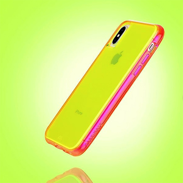【iPhoneXS/X ケース】Tough Clear (Neon Green/Pink Neon)サブ画像