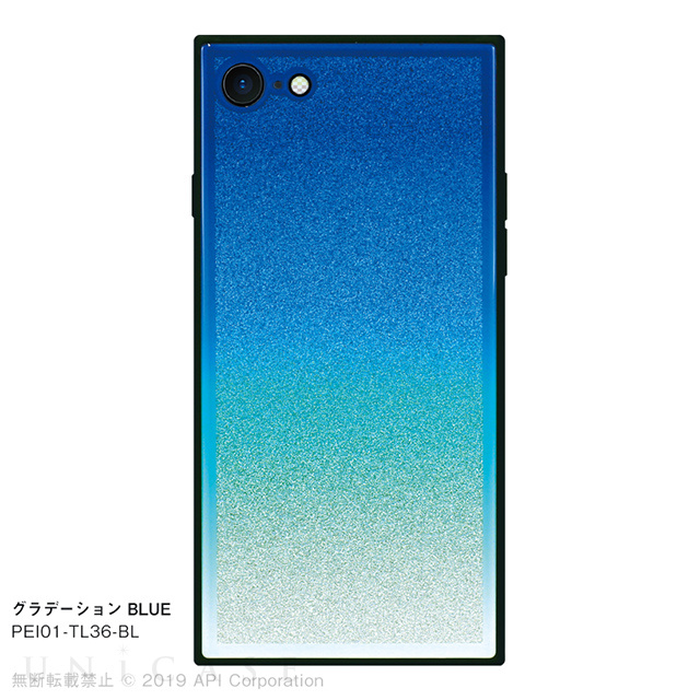 【iPhoneSE(第3/2世代)/8/7 ケース】TILE グラデーション (BLUE)