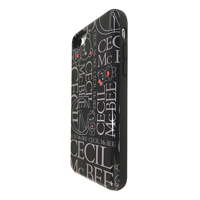 【iPhoneSE(第3/2世代)/8/7/6s/6 ケース】CECILMcBEE スタンドミラー付きカード収納型背面ケース (LOGO/BLACK)サブ画像