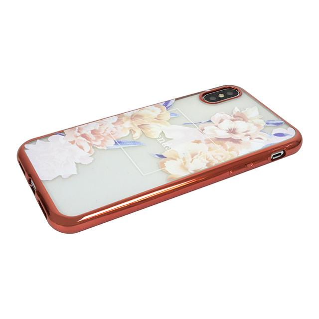 【iPhoneXS/X ケース】rienda メッキクリアケース (Reversi Flower/ベージュ)goods_nameサブ画像