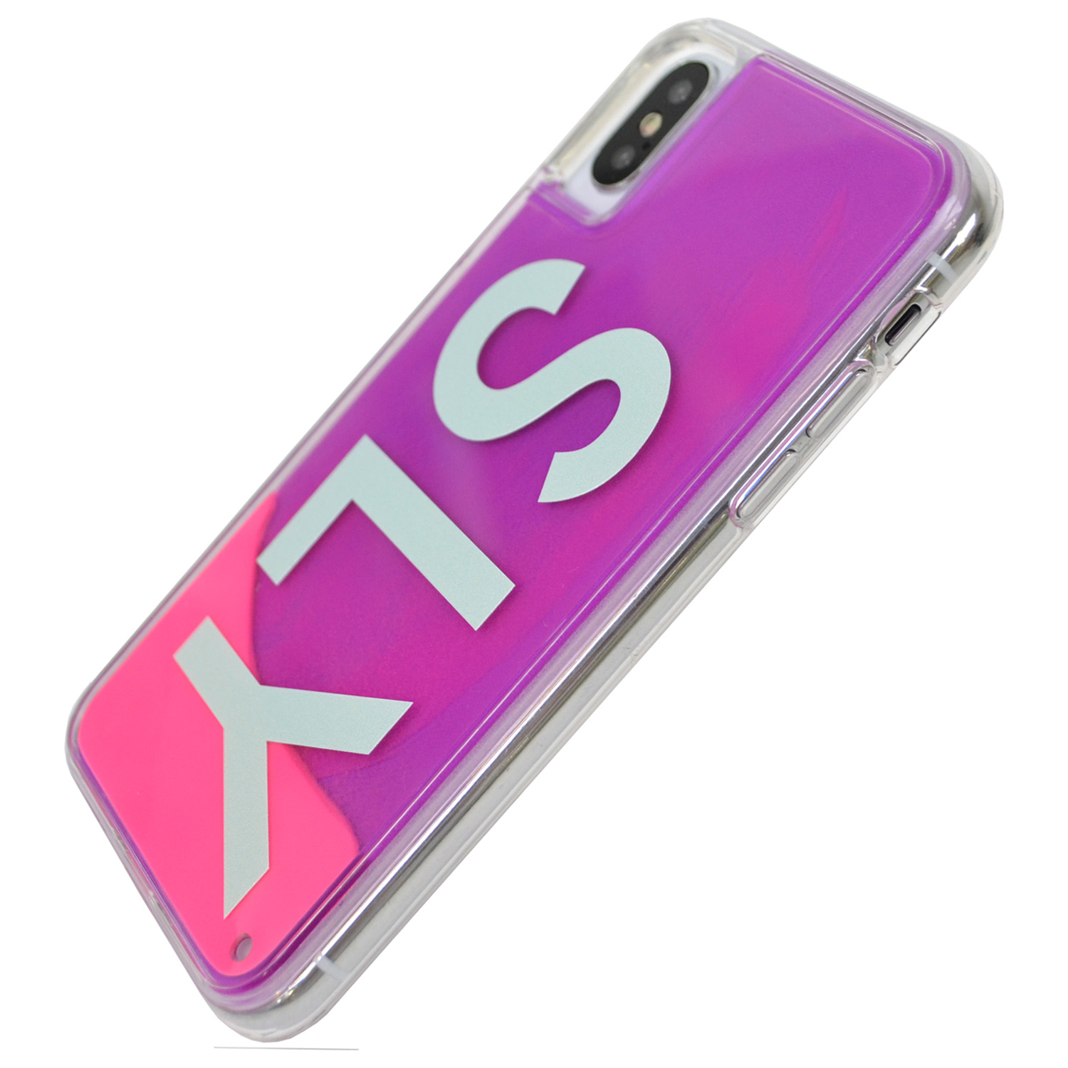 【iPhoneXS/X ケース】SLY ネオンサンドケース (LOGO/ピンク×パープル)サブ画像