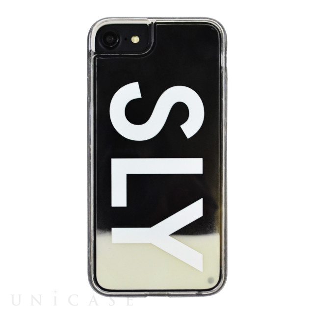 【iPhoneSE(第3/2世代)/8/7/6s/6 ケース】SLY ネオンサンドケース (LOGO/ホワイト×ブラック)