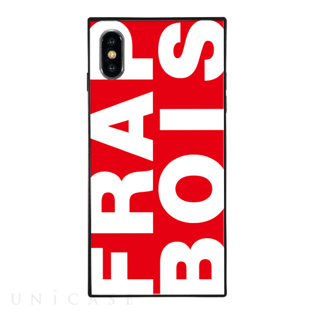 【iPhoneXS/X ケース】FRAPBOIS スクエア型 ガラスケース (FRAPBOIS RED)