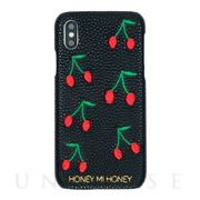 【iPhoneXS/X ケース】cherry iPhone case (BLK)
