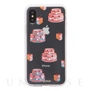 【iPhoneXS/X ケース】CLEAR COAT (RHINESTONE FANCY CAKE)