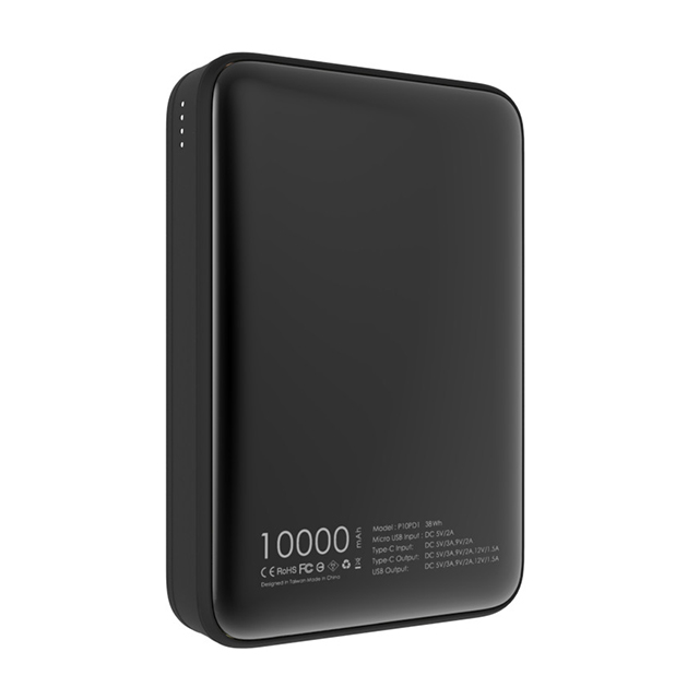 Fast Charge mini 10000｜Type-C PD・QC3.0搭載モバイルバッテリー (ブラック×ブラック)サブ画像