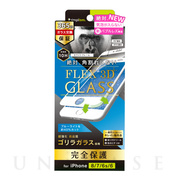 【iPhoneSE(第3/2世代)/8/7/6s/6 フィルム】気泡ゼロ [FLEX 3D] Gorilla ブルーライト低減 複合フレームガラス (ホワイト)
