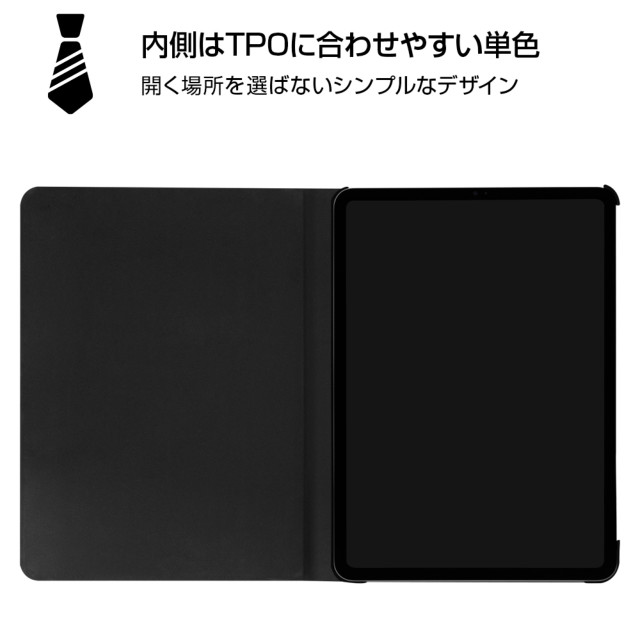 【iPad Pro(11inch)(第1世代) ケース】レザーケース スタンド機能付き タッチペン対応 (ブラック)サブ画像